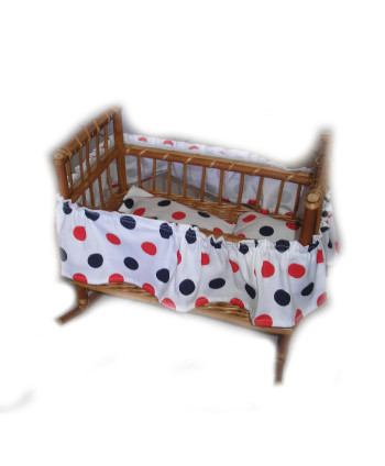 Prútená kolíska pre bábiku