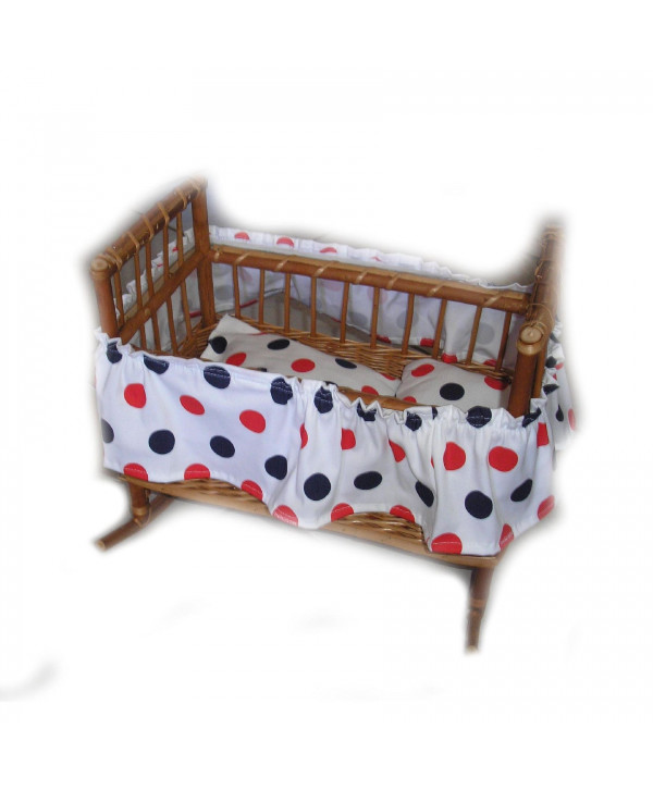 Prútená kolíska pre bábiku